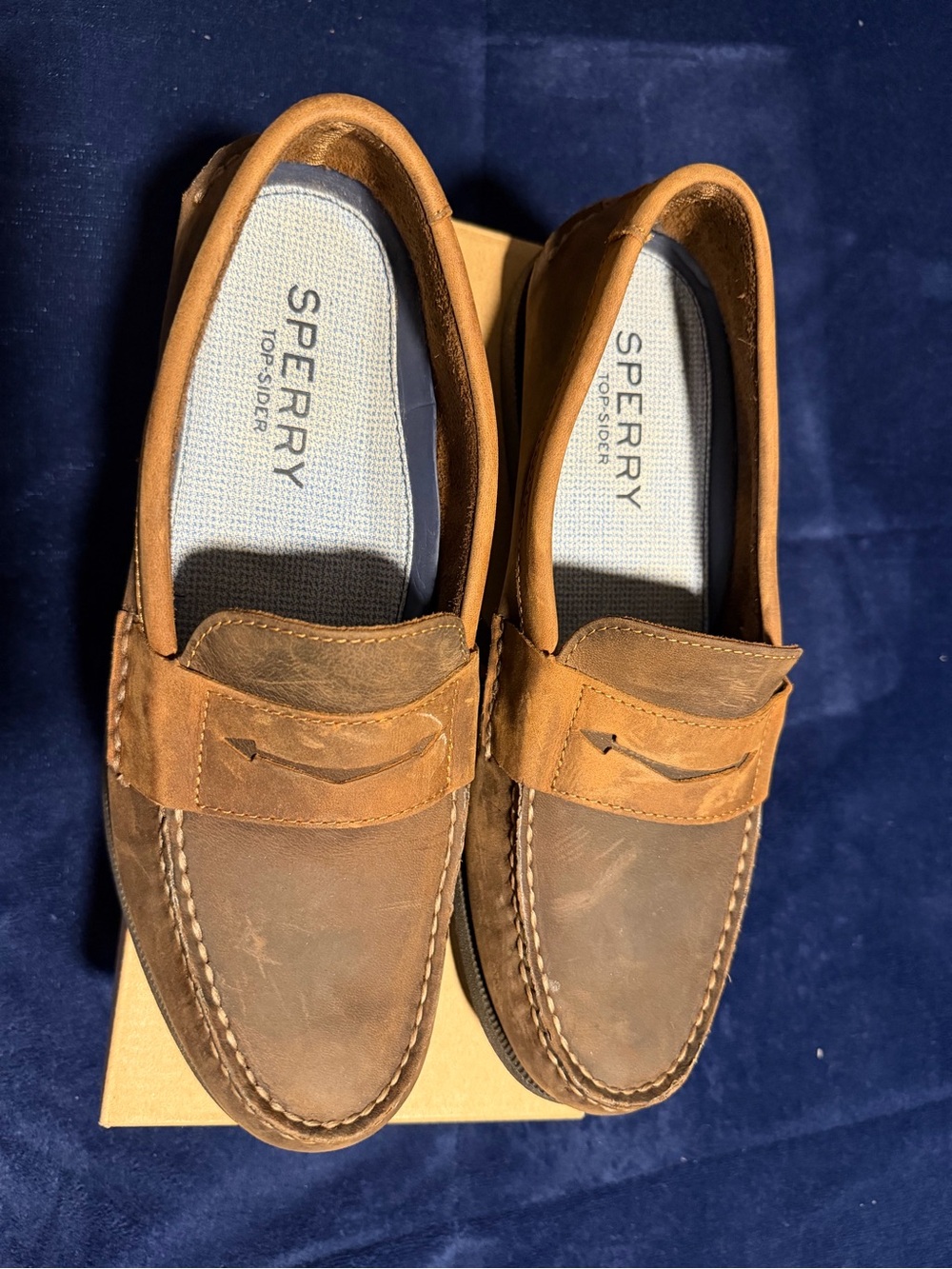 Sperry Brown Leather Penny Boat Shoes